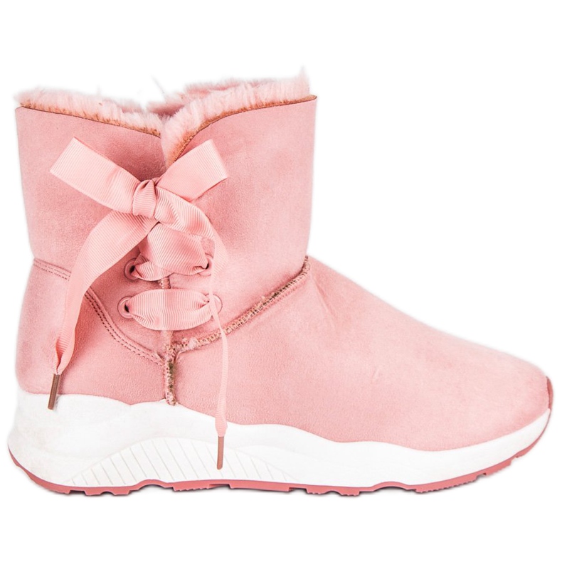 Lemax Botas de neve elegantes com pele rosa