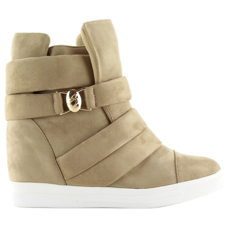 Tênis feminino bege H6507 Camel