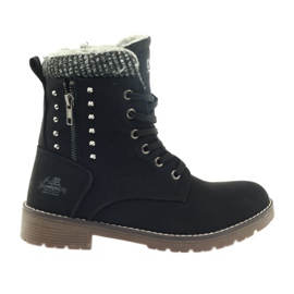 DK Botas de madeira tufado em preto