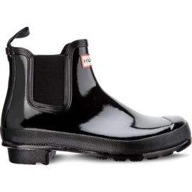 Hunter Original das mulheres Gloss Chelsea Rgl Preto
