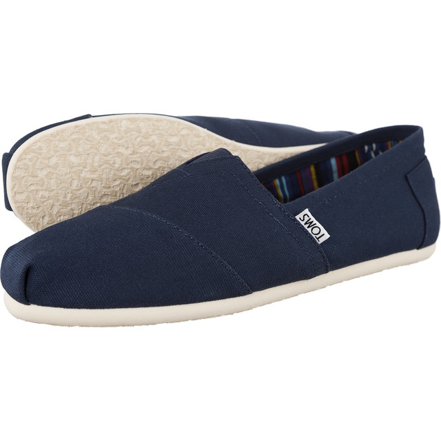 Toms Lona Mens Classic Alpargata 866 azul marinho