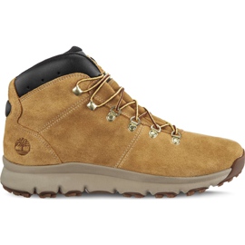 Timberland Tritão de meados do mundo caminhante laranja amarelo
