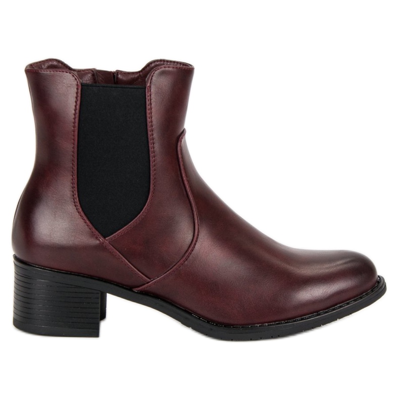 Botas VINCEZA marrons Chelsea vermelho