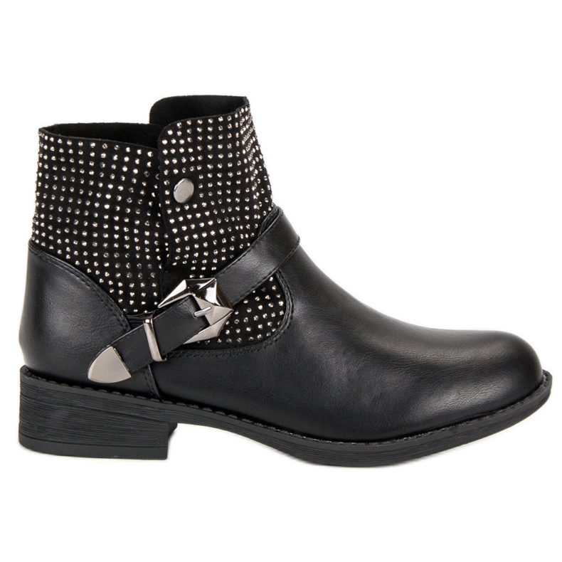 Botas femininas de rock preto