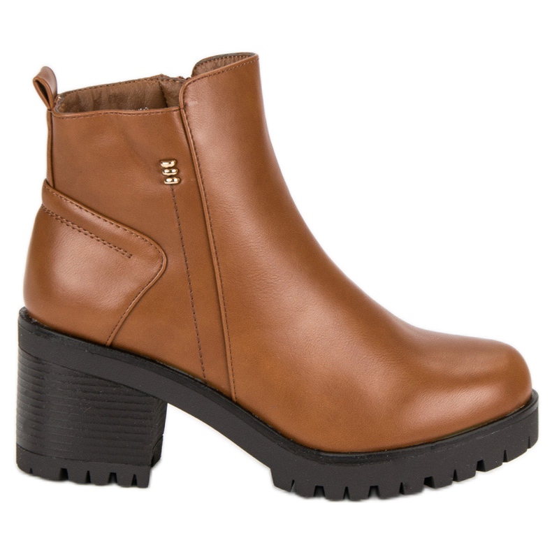 Salto alto de camelo castanho