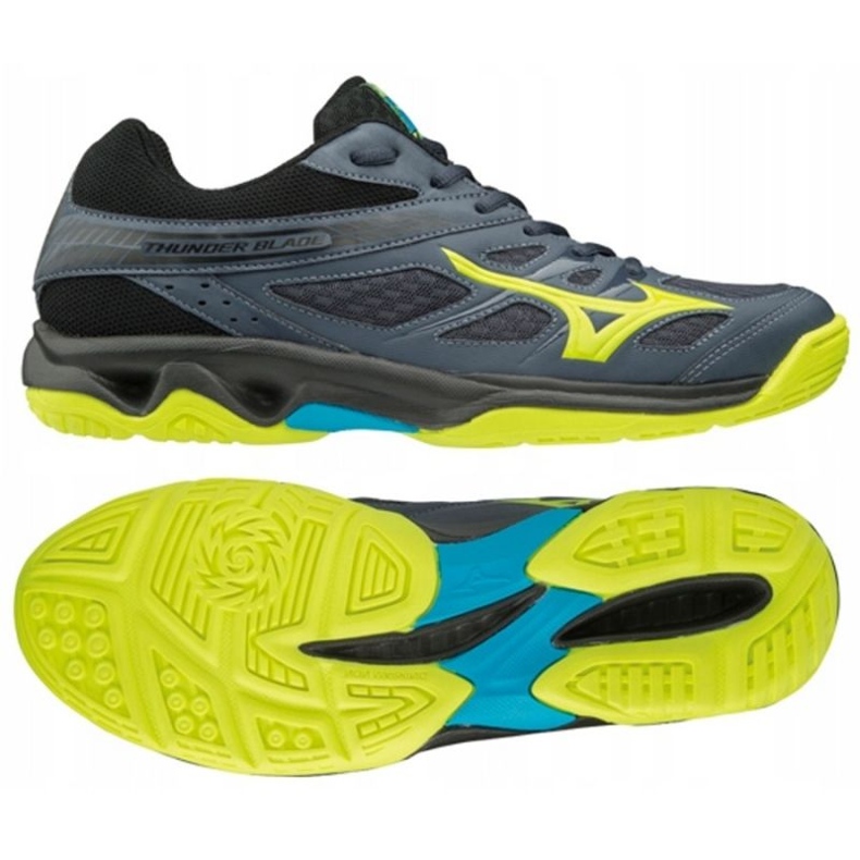 Tênis de vôlei Mizuno Thunder Blade M V1GA177047 preto azul