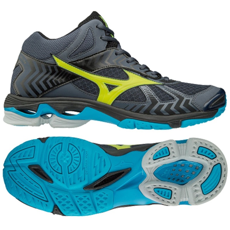Tênis de vôlei Mizuno Wave Bolt 7 M V1GA186547 preto cinza