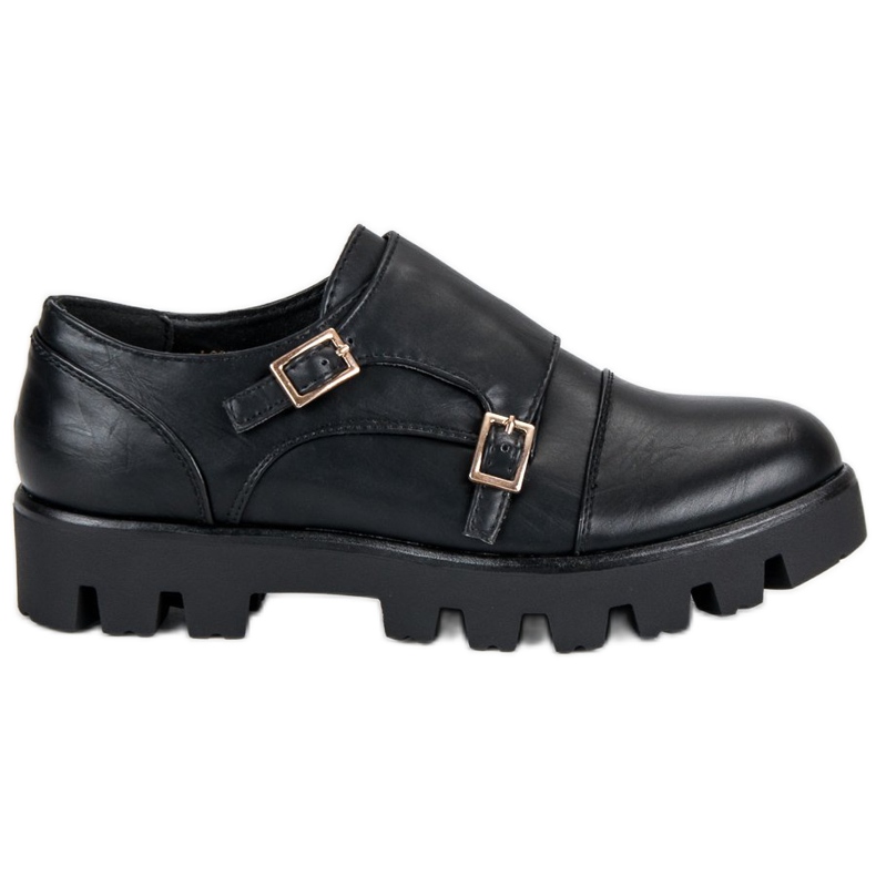 J. Star Sapatos de monge casuais preto