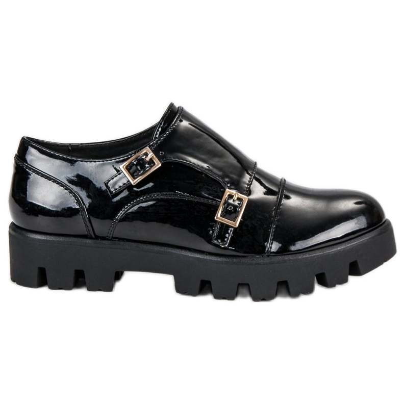 J. Star Sapatos monki lacados preto