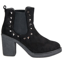 Bestelle Botins de camurça no poste preto