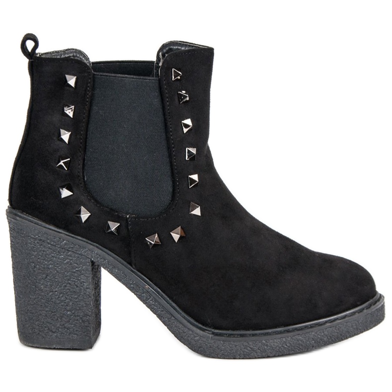 Bestelle Botins de camurça no poste preto