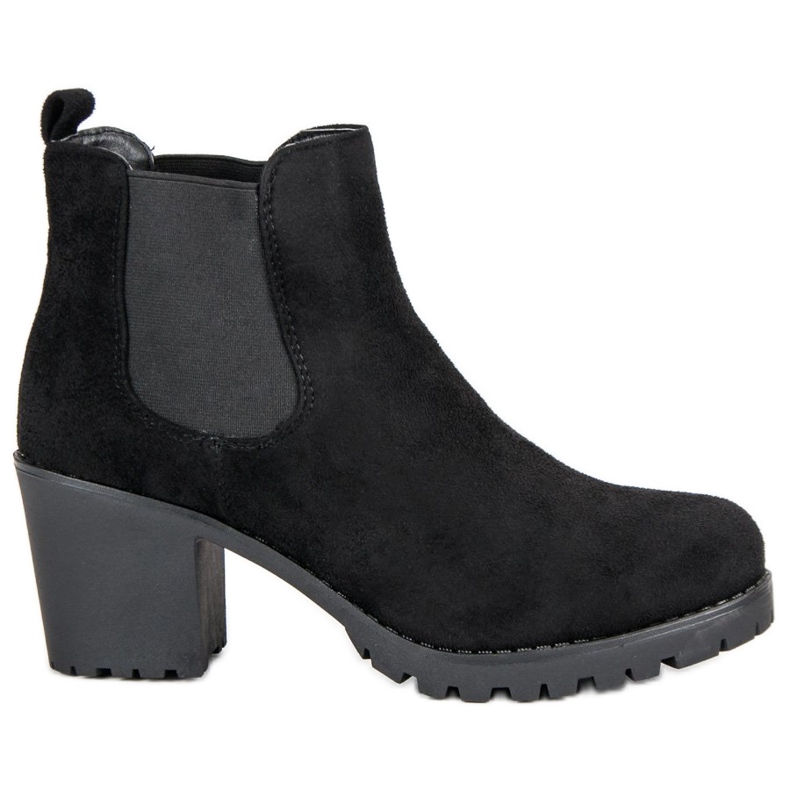 Super Me Botas Jodhpur de camurça preta preto