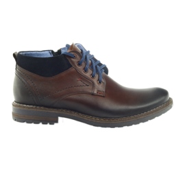 Botins masculinos castanhos Nikopol 686 com fecho