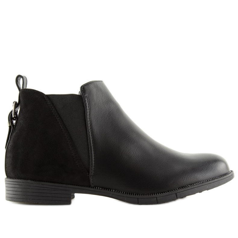 Botas pretas Chelsea para mulheres pretas 3086 pretas preto