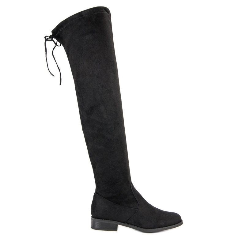 Seastar Botas acima do joelho com salto baixo preto