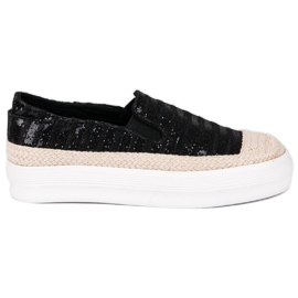 J. Star Alpercatas pretas preto