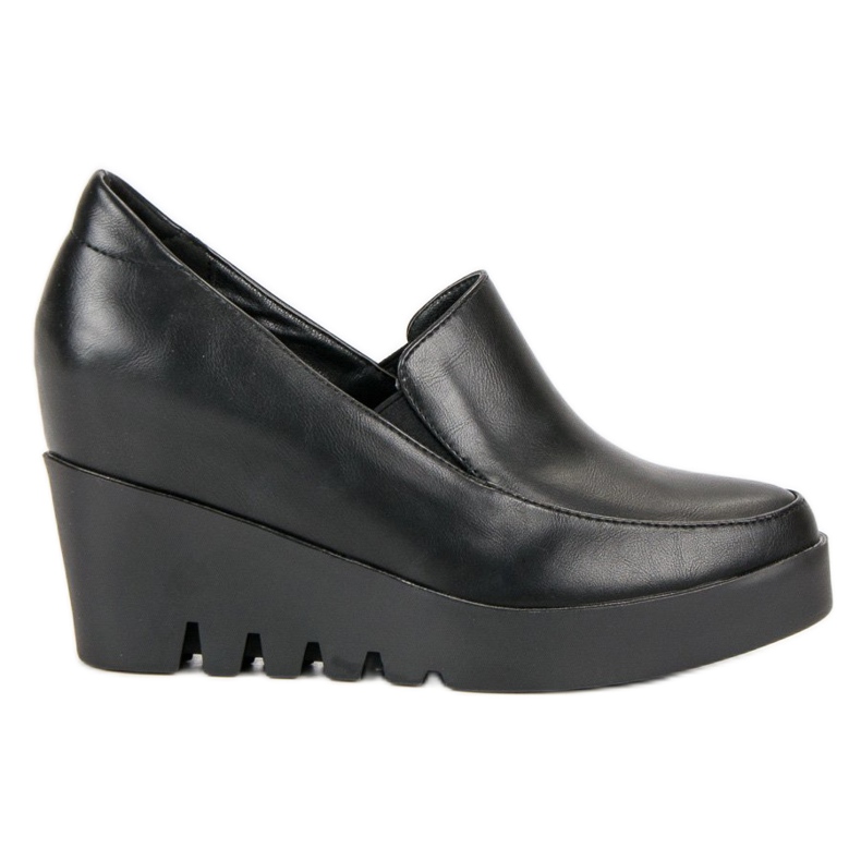 J. Star Sapatos de cunha elegantes preto