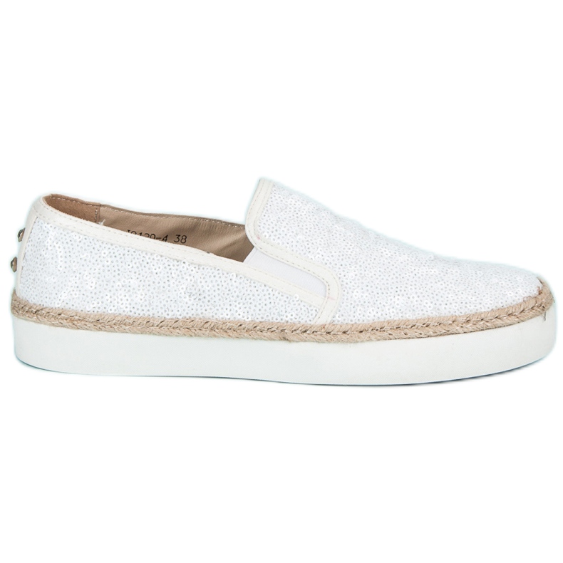 J. Star Tênis femininos elegantes branco
