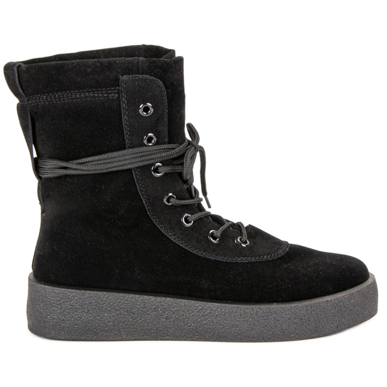 Botas de amarrar preto