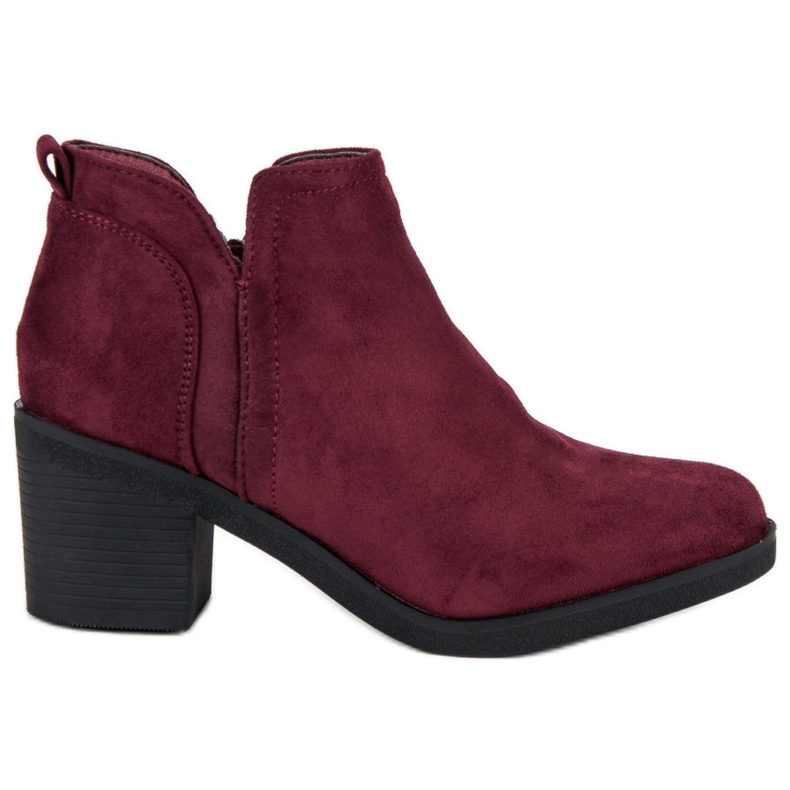 Ideal Shoes Botas de salto alto vermelho