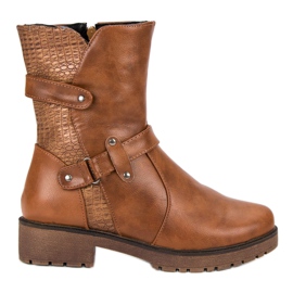 Trabalhadores de botas quentes castanho