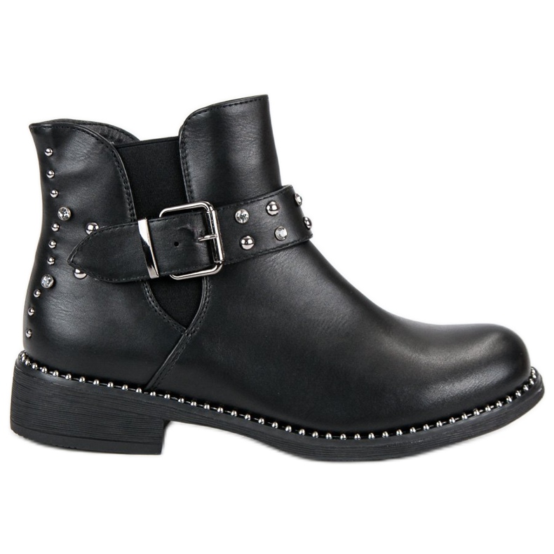 Erynn Botas femininas casuais preto