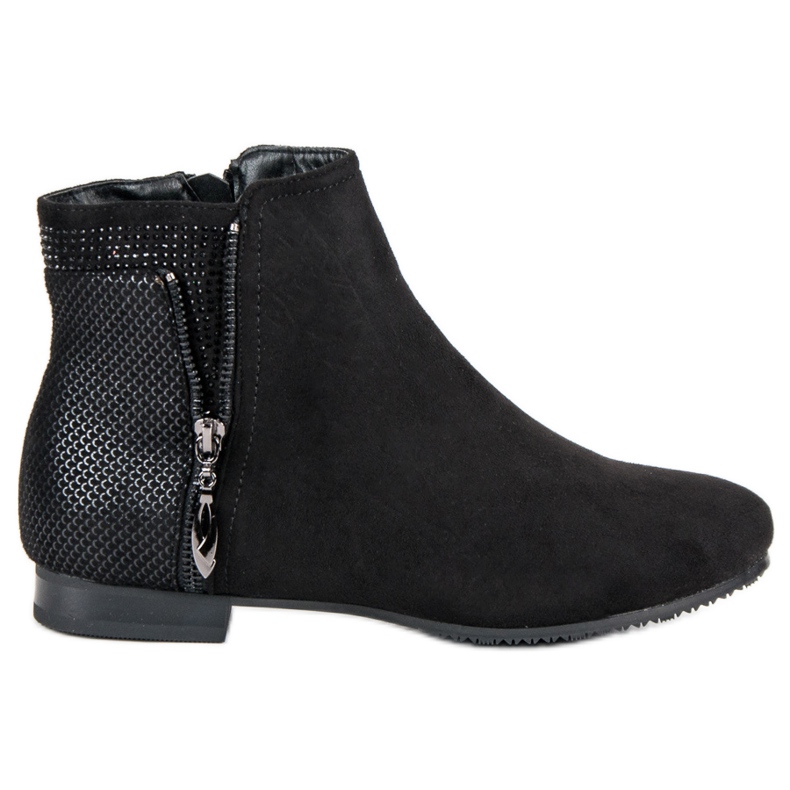 Botas pretas de cano baixo preto