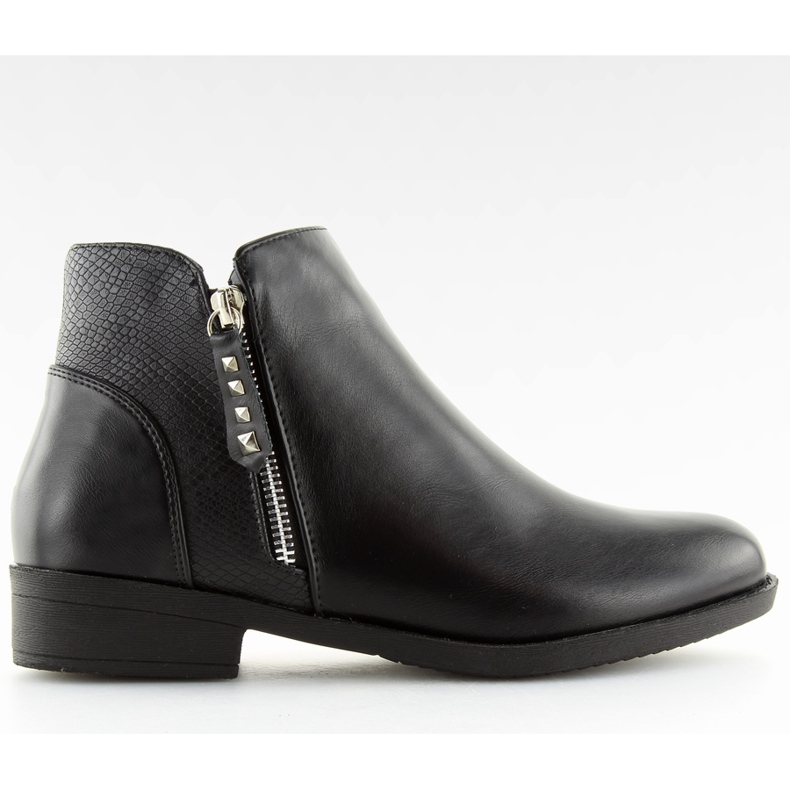Botas pretas Chelsea para mulheres Q-33 pretas preto