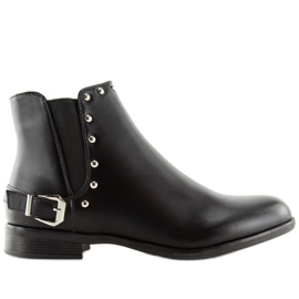 Botas pretas Chelsea com tachas pretas BM166 pretas preto Botas pretas Chelsea com tachas pretas BM166 pretas preto