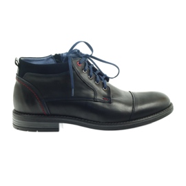 Preto Botins de couro Nikopol 689