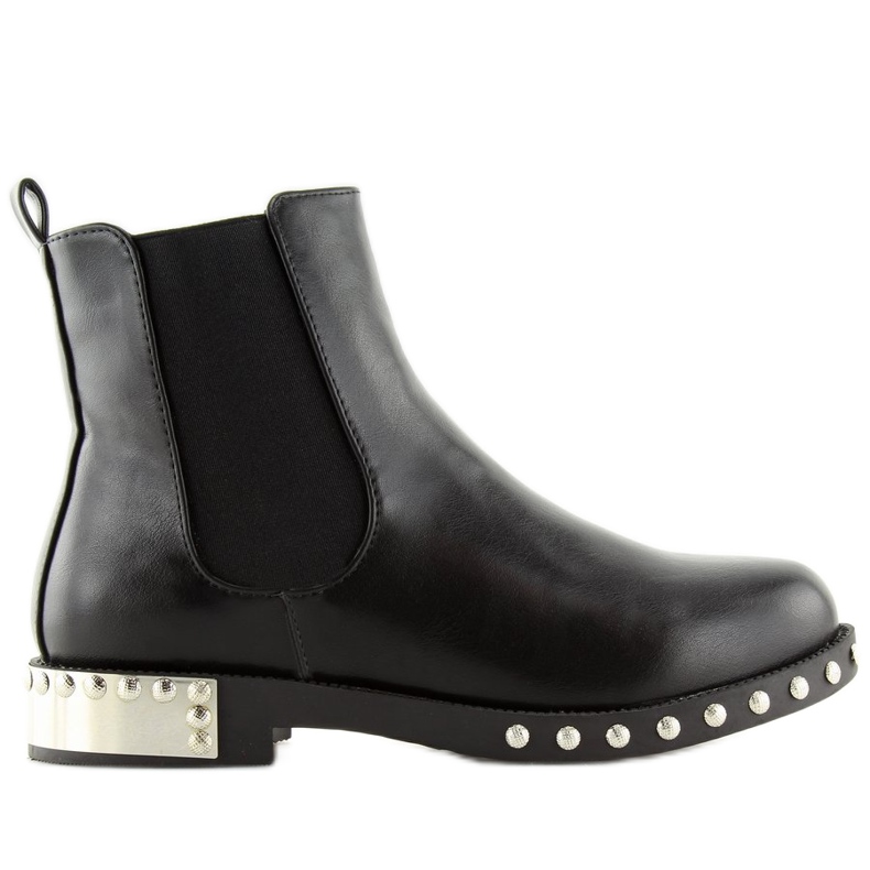 Botas pretas LY91 pretas Chelsea com tachas preto