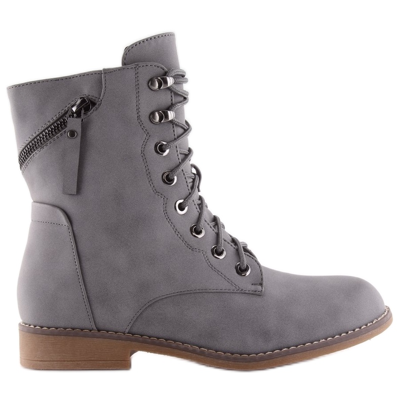 Botas de amarrar cinza workery 168-177 Gray Botas de amarrar cinza workery 168-177 Gray