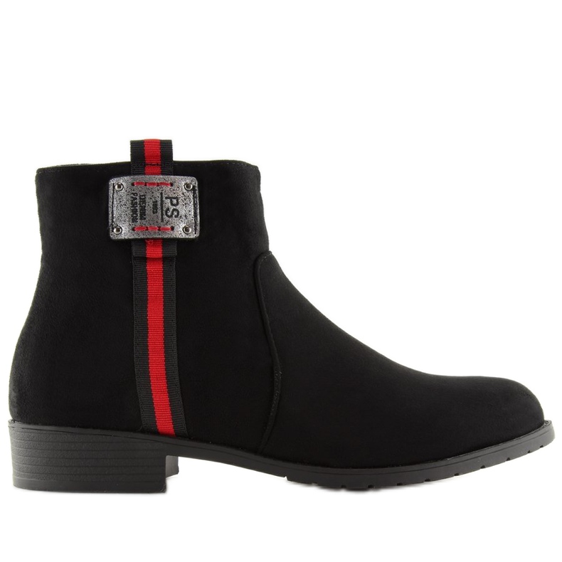 Chelsea de camurça preta botas 100-913B0-2 pretas preto