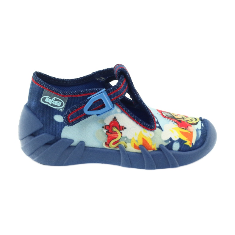 Sapatos infantis Befado 110p323 chinelos azul multicolorido
