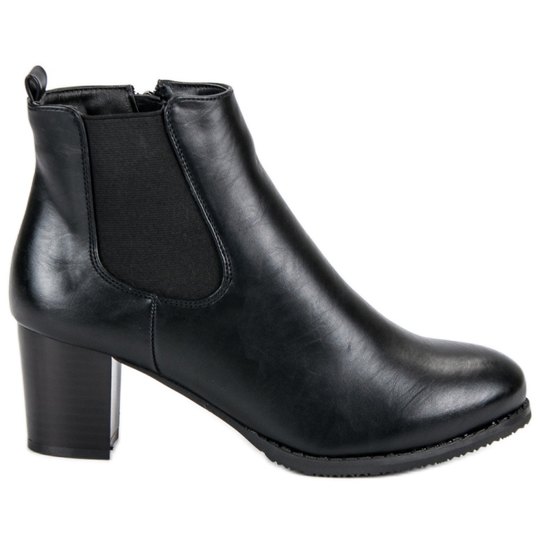 J. Star Botas Jodhpur de salto alto preto
