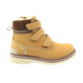 American Club Botas de velcro 708121 marrom amarelo