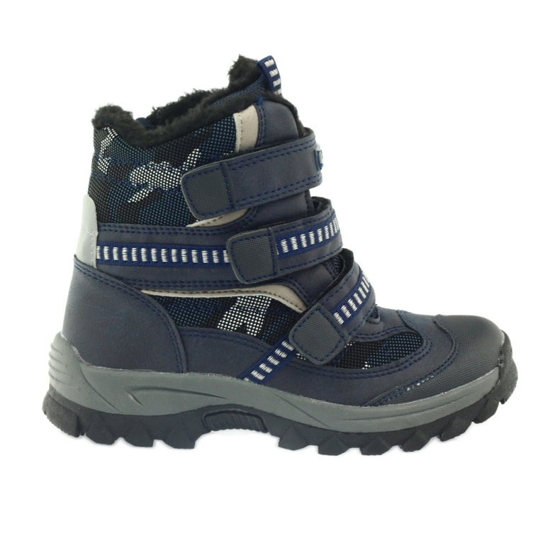 American Club Botas americanas botas botas de inverno 87433 azul marinho branco preto