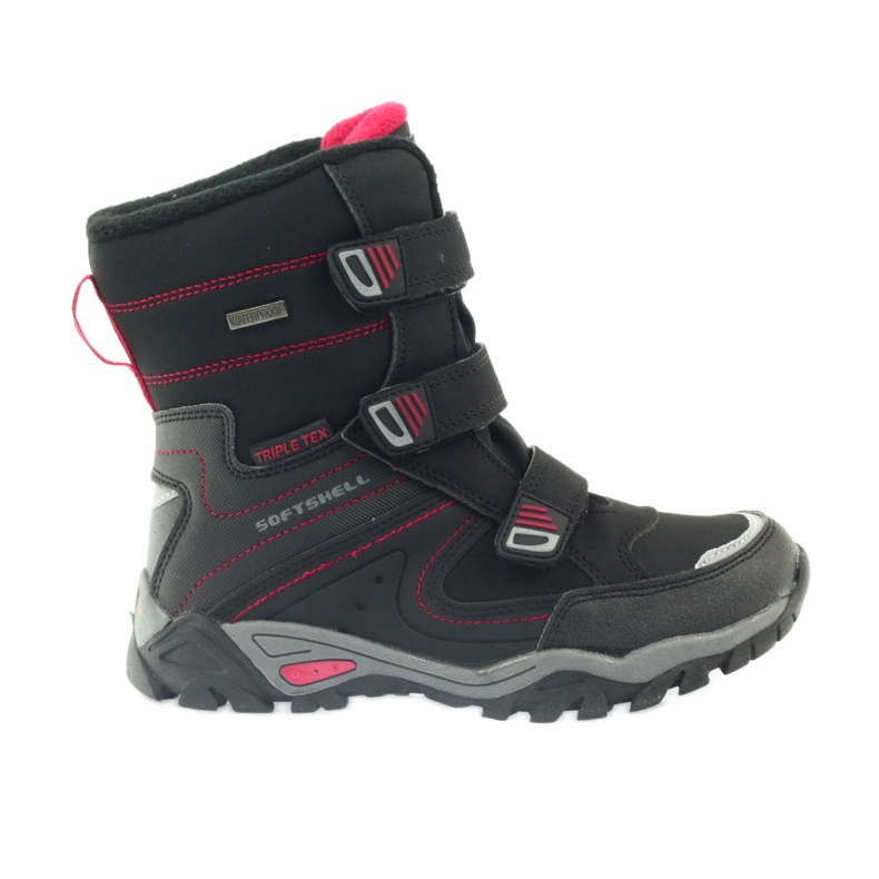 American Club Botas americanas botas de inverno com membrana de 1809 preto vermelho