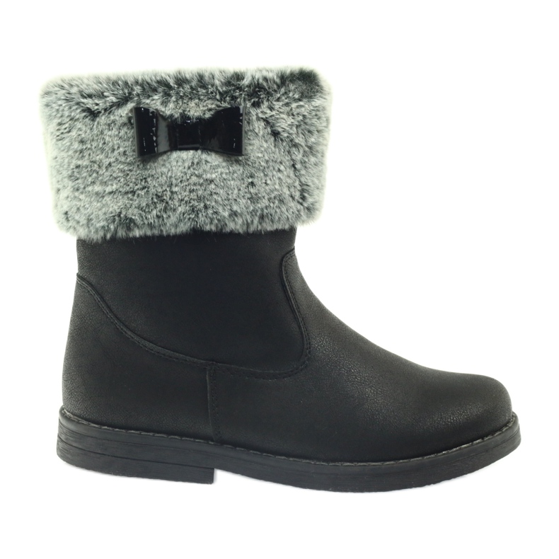 American Club Botas de cano altas americanas de inverno com pele preto American Club Botas de cano altas americanas de inverno com pele preto