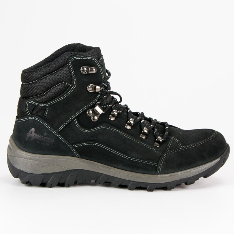 American Club Trekking de couro americano preto