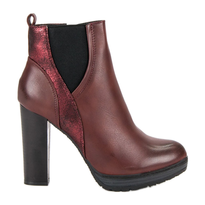 Erynn Botas cor de vinho sensuais vermelho