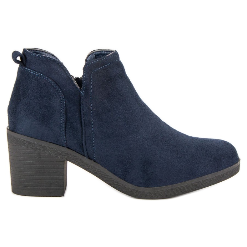 Ideal Shoes Botas de salto alto azul
