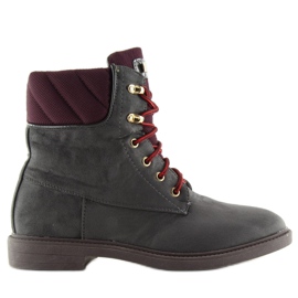 Botas atadas Timberki cinza AF36 cinza
