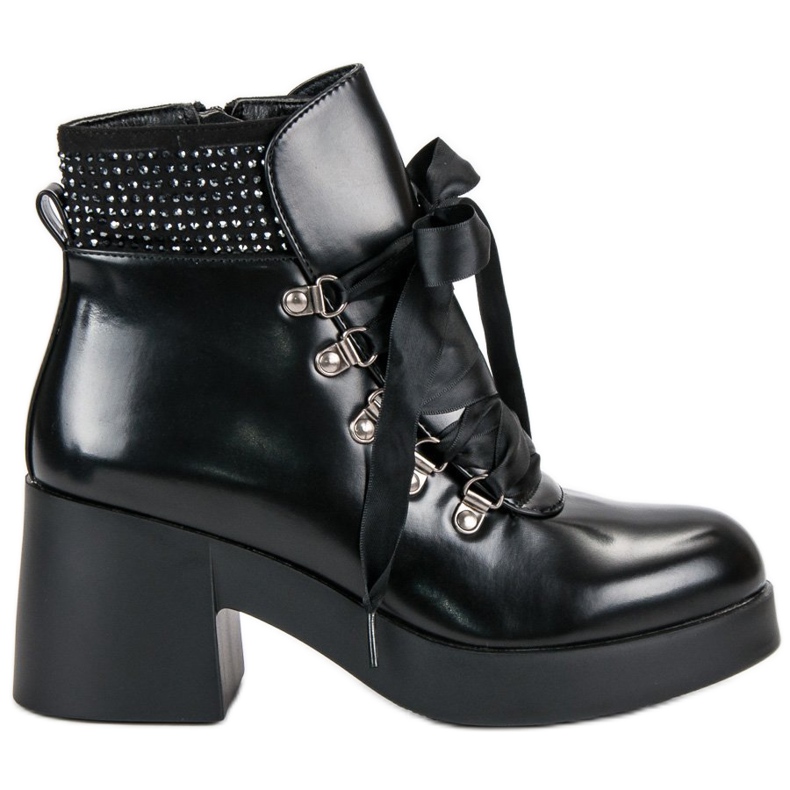Super Me Botas elegantes de salto alto preto