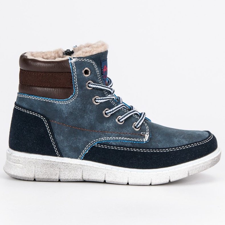 American Club Sapatos para jovens com aquecimento americano azul