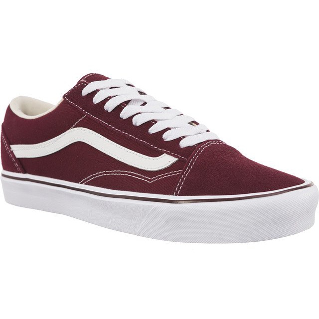Vans Porta velha da lona de camurça de Skool Lite R2K vermelho
