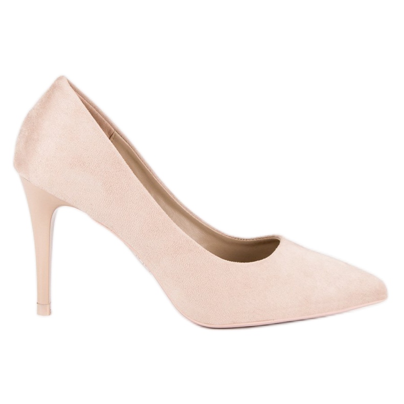 Estiletes de camurça bege