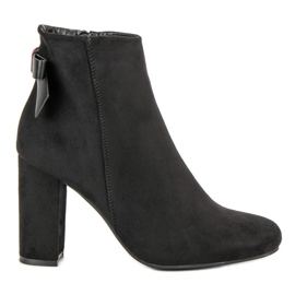 Ideal Shoes Botas Pretas Elegantes preto