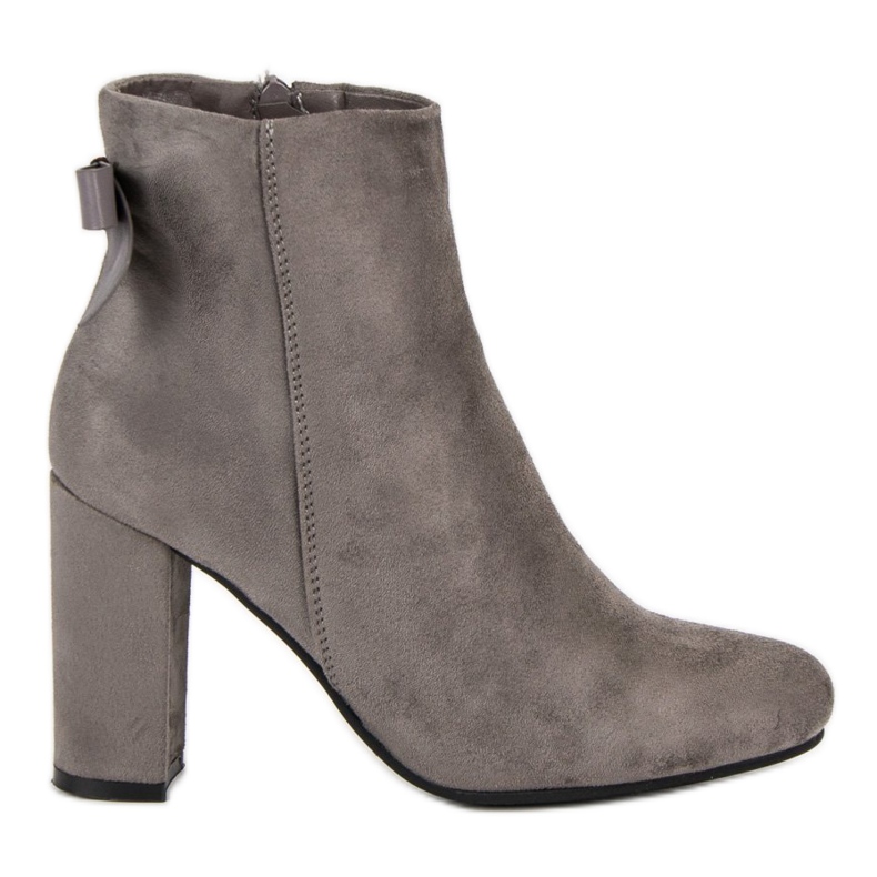 Ideal Shoes Botas cinzentas elegantes cinza
