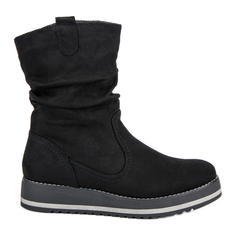 Kayla Botas plataforma pretas de tornozelo preto